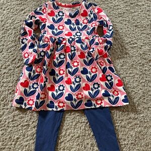 Mini Boden Pink and Blue Floral Dress